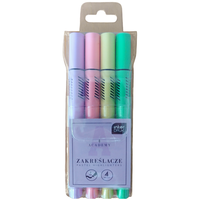 ZAKREŚLACZE PASTELOWE ACADEMY 4SZT INTERDRUK