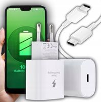 SZYBKA ŁADOWARKA DO TELEFONU SAMSUNG KOSTKA 25W MOCNA + KABEL USB TYP C 1M