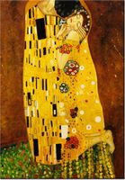 100 70CM OBRAZ PŁÓTNO POCAŁUNEK WG GUSTAV KLIMT PŁÓTNO RAMA