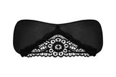 Czarna Maska na Oczy Obsessive - Satinia One Size (uniwersalny)