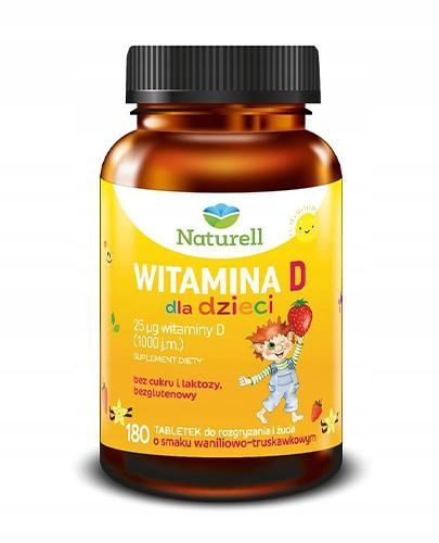 Naturell Witamina D dla dzieci 180 tabletek zdjęcie 2