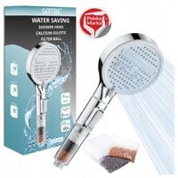 Słuchawka natryskowa pod prysznic DUŻA SOLIDNA start stop filtr