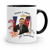 Kubek Czarny Prezydenta Andrzej Duda Kawa Z Rana