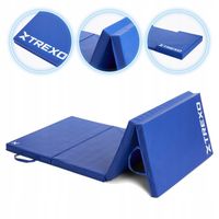 Materac gimnastyczny XTREXO składany 195x80x5 niebieski SOLIDNY