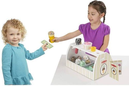 Lodziarnia Akcesoria Lody Drewniany Zestaw 28 el Prezent Melissa and Doug na Arena.pl