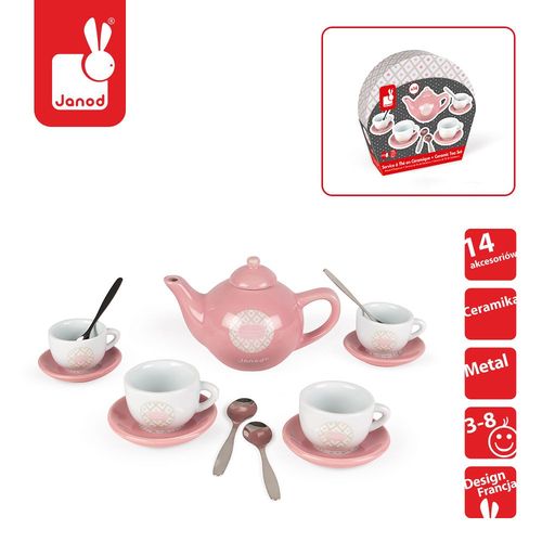 Janod - Serwis do herbaty 14 elementów Macaron na Arena.pl