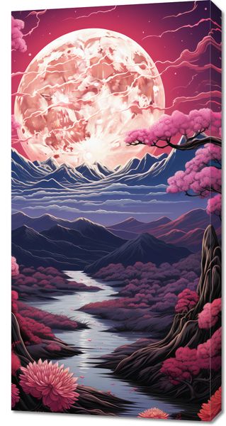 Obraz 50x100cm Różowa Kraina Marzeń zdjęcie 1