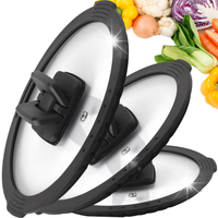 BERRETTI ZESTAW POKRYW POKRYWKA SZKLANA SILIKONOWA COMODO 3el. 16/18/20cm