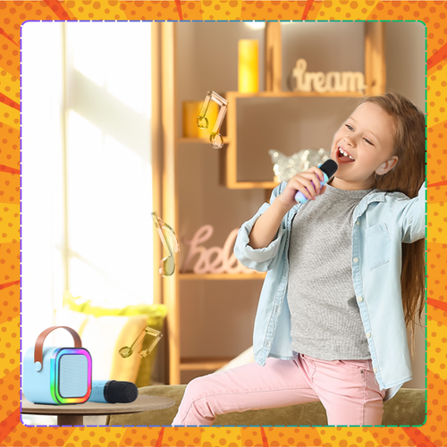 głośnik przenośny bezprzewodowy bluetooth karaoke z 2 mikrofonami usb rgb 1 na Arena.pl