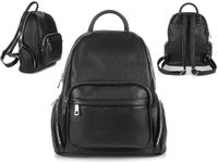 Kremowy Włoski Plecak Skórzany damski Skóra Naturalna U21