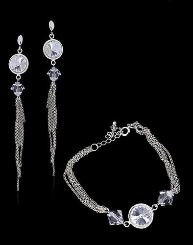komplet srebro elementy Swarovski® na Arena.pl