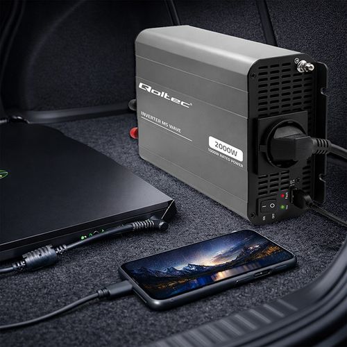 Qoltec przetwornica 12V/230V 1000W USB na Arena.pl