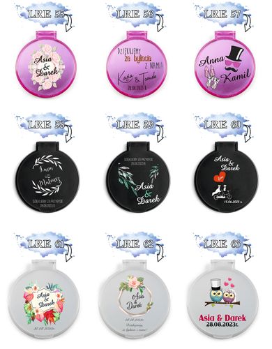 LUSTERKO podziękowania dla gości na ŚLUB WESELE nadruk UV wasze imiona na Arena.pl