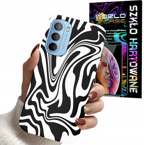 ETUI DO MOTOROLA MOTO G52 / G82 - ABSTRAKCJA ZEBRA MODNE WZO KOBIET + SZKŁO na Arena.pl