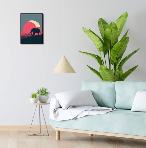 Plakat 30x40cm Słoń przy Czerwieni zdjęcie 4