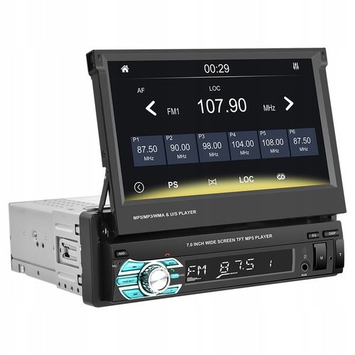 RADIO SAMOCHODOWE 1DIN 7'' BT WYSUWANY EKRAN DOTYKOWY MIRROR LINK KAMERA na Arena.pl