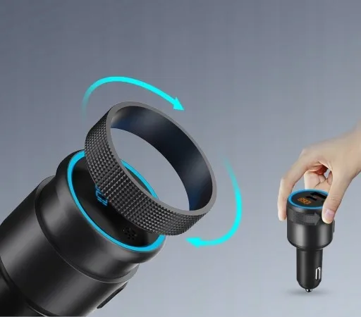 TRANSMITER FM BLUETOOTH USB TYP C QC 3.0 + PD BASS zdjęcie 8