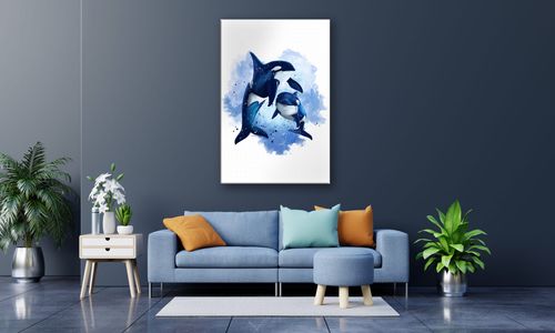 OBRAZ NA PŁÓTNIE 073 Orki 60x90cm na Arena.pl