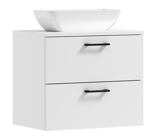 Szafka łazienkowa wisząca LUNA 50 biała z umywalką Lara (W2) na Arena.pl