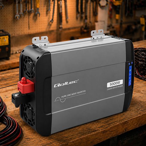 Qoltec przetwornica 12V/230V 2500W sinus na Arena.pl