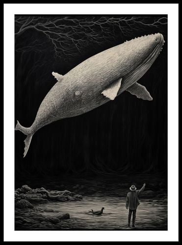 Plakat 42x59,4cm Biały Wieloryb na Arena.pl