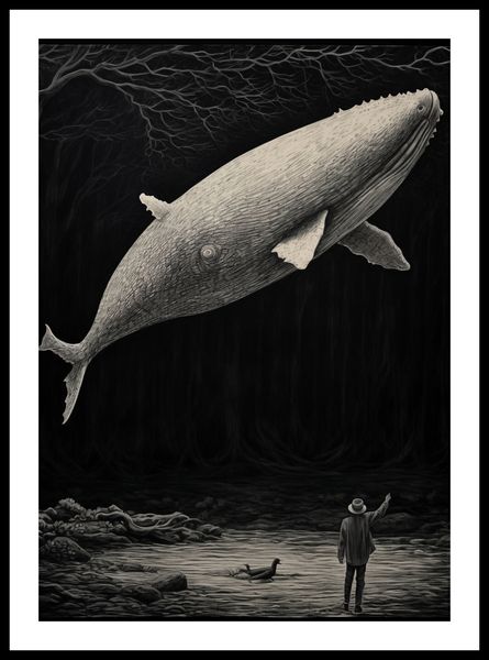 Plakat 42x59,4cm Biały Wieloryb zdjęcie 3