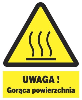 ZOO-43 - UWAGA ! Gorąca powierzchnia- ZNAK bhp zdjęcie 2