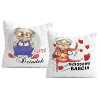 Zestaw 2 poduszek PREZENT BABCI I DZIADKA poduszki upominek dla dziadków