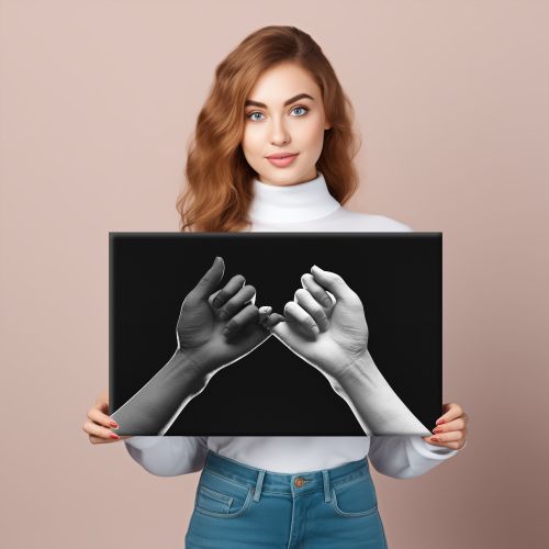 Obraz Na Ścianę DŁONIE Abstrakcja Posąg 3D Minimalizm 40cm x 30cm na Arena.pl