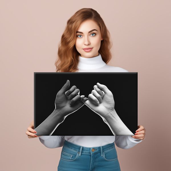 Obraz Na Ścianę DŁONIE Abstrakcja Posąg 3D Minimalizm 40cm x 30cm zdjęcie 8