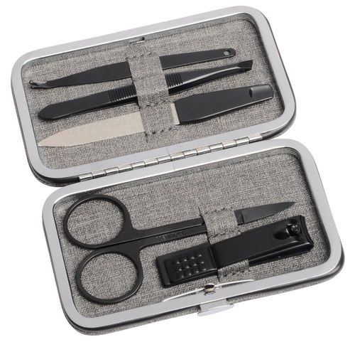 Zestaw do manicure PRETTY IN BLACK, szary na Arena.pl