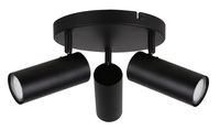 Colly lampa sufitowa czarny 3x15W GU10 klosz czarny