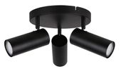 Colly lampa sufitowa czarny 3x15W GU10 klosz czarny