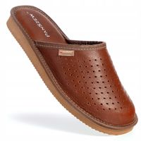 Kapcie Męskie Skórzane, Pantofle Klapki Laczki