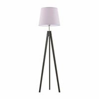 Lampa podłogowa z abażurem ARUBA abażur jasny fioletowy stelaż hebanowy