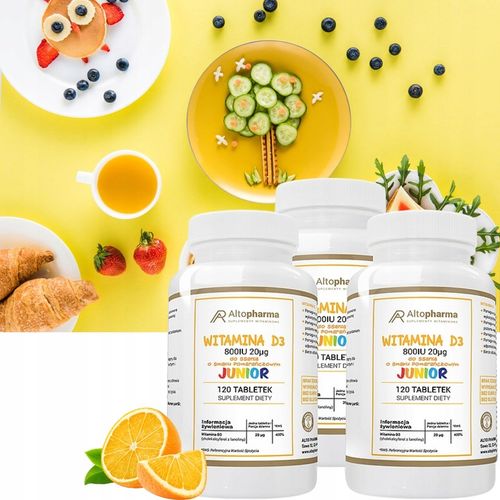 WITAMINA D3 800IU 20µg DLA DZIECI DO SSANIA 3x120t na Arena.pl