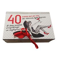 kasetka duża dzielona kolor szpilka na 40-te urodziny 3307-sz40