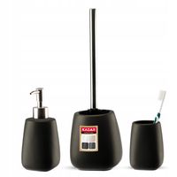 KADAX Zestaw Łazienkowy 3W1 Komplet Do Wc Czarny