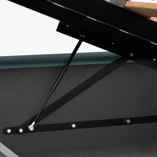 ŁÓŻKO POJEDYNCZE 90x200cm ŁÓŻKO TAPICEROWANE Z POJEMNIKIEM TURKUSOWE na Arena.pl