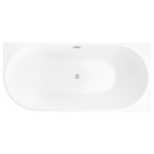 Wanna wolnostojąca przyścienna NAROŻNA PULA PRAWA Prążkowana 170 x 75 x 58 cm biała system przelewowy na Arena.pl