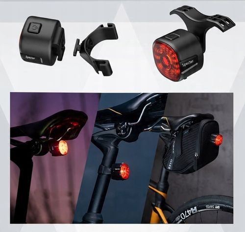 Lampka rowerowa czerwona SPECTER WT09 tył tylna do tyłu 100 godzin pracy na Arena.pl