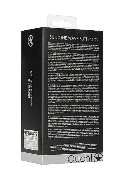 Wave Butt Plug - Black zdjęcie 3