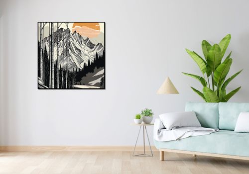 Plakat 90x90cm Drzeworys Górski na Arena.pl