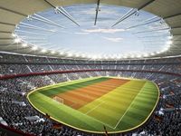 Fototapety 3D stadion piłka nożna bramka 350x250