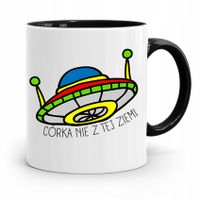 Kubek Czarny Prezent Dla Córki Nie Z Tej Ziemi Z Nadrukiem Ze Zdjęciem