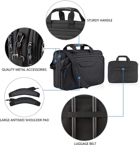 TORBA BIZNESOWA NA LAPTOP 17,3 cala, teczka na dokumenty KROSER zdjęcie 5