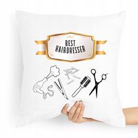 Poduszka Fryzjerki Fryzjera Best Hairdresser Z Nadrukiem Ze Zdjęciem