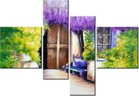 130CM 90 OBRAZ 4 ELEM WIEJSKI ZAKĄTEK ŚCIENNY