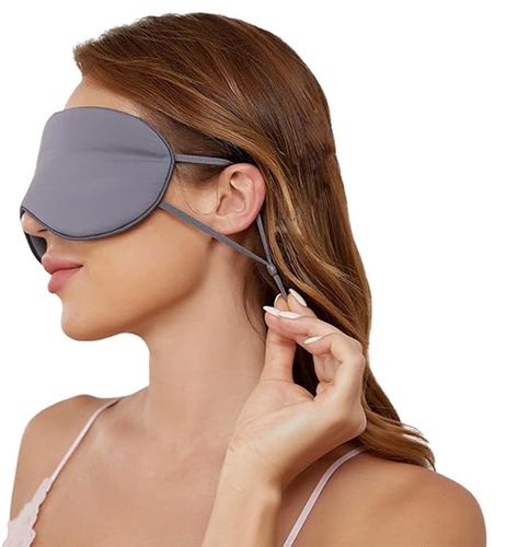 Poduszka podróżna EASY NAP średnia niebieska + opaska na oczy na Arena.pl