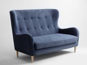 Sofa COZYBOY 2 osobowa - granatowy, sofa kawiarniana, do kawiarni